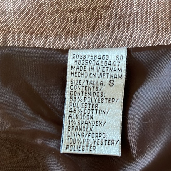 EUC Harve Benard Brown Shortsleeve Back Lined Blazer with Front Buttoned Pockets - Picture 3 of 5